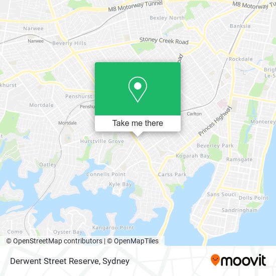 Derwent Street Reserve map