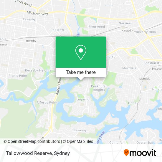 Tallowwood Reserve map