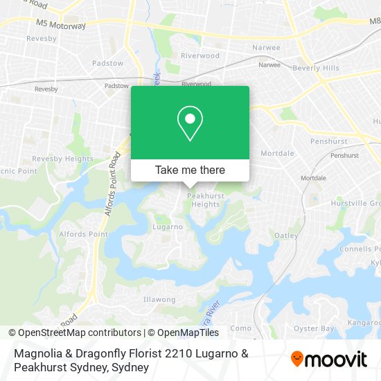 Magnolia & Dragonfly Florist 2210 Lugarno & Peakhurst Sydney map