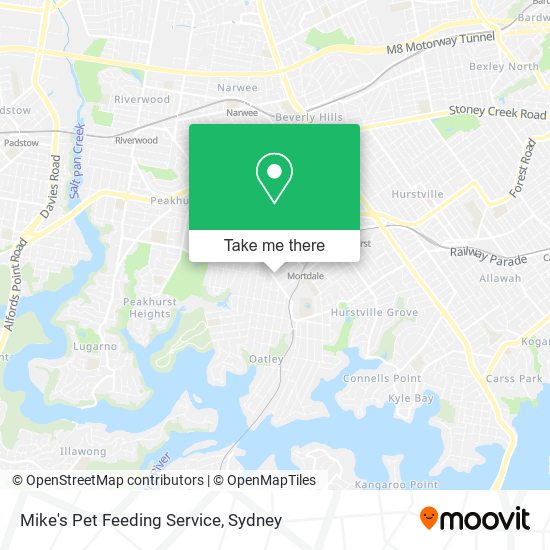 Mike's Pet Feeding Service map