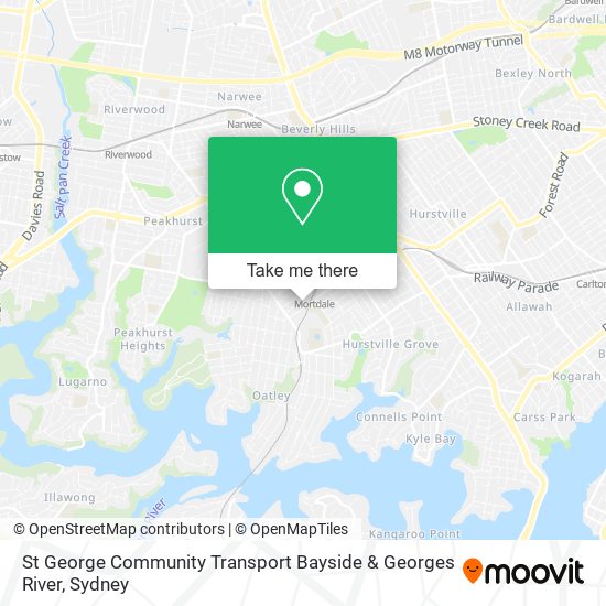 Mapa St George Community Transport Bayside & Georges River