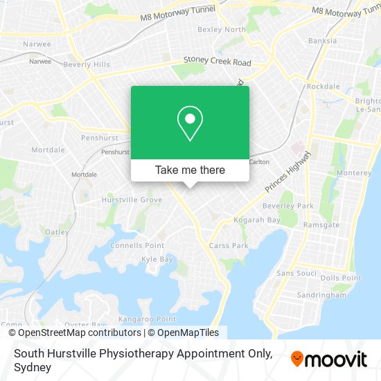 South Hurstville Physiotherapy Appointment Only map