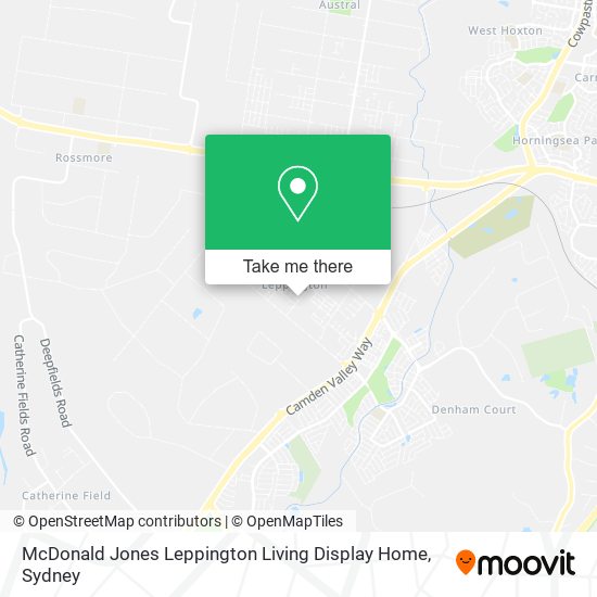 McDonald Jones Leppington Living Display Home map
