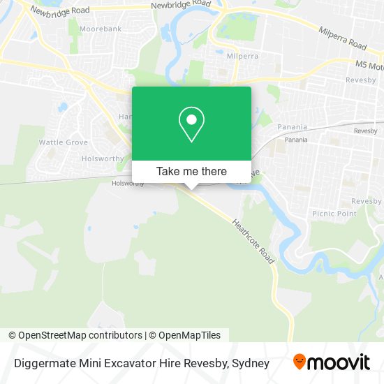 Mapa Diggermate Mini Excavator Hire Revesby