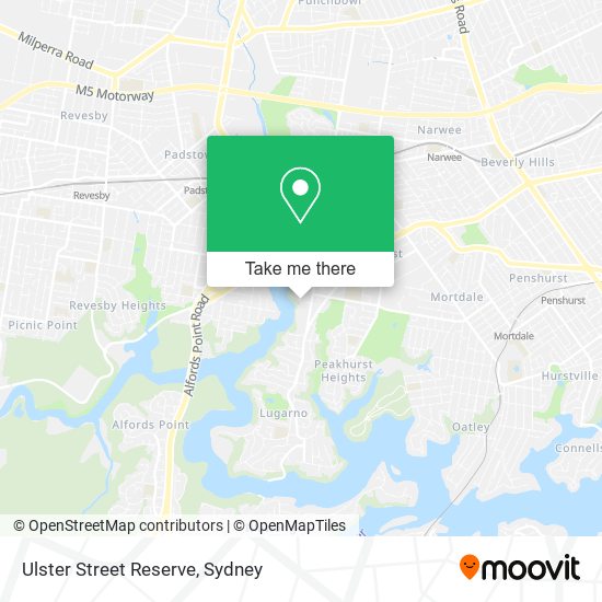 Mapa Ulster Street Reserve