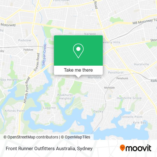 Front Runner Outfitters Australia map