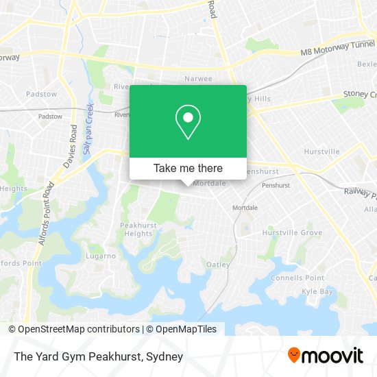 The Yard Gym Peakhurst map