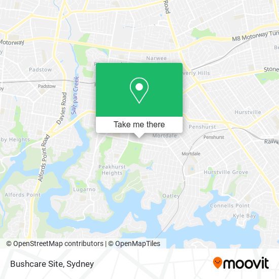 Bushcare Site map