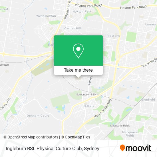 Ingleburn RSL Physical Culture Club map