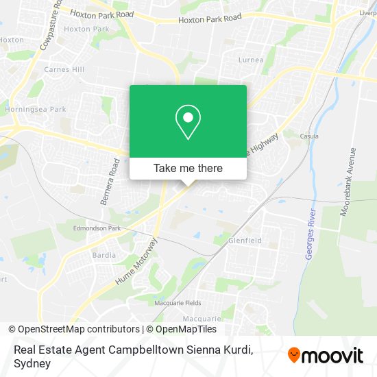 Mapa Real Estate Agent Campbelltown Sienna Kurdi