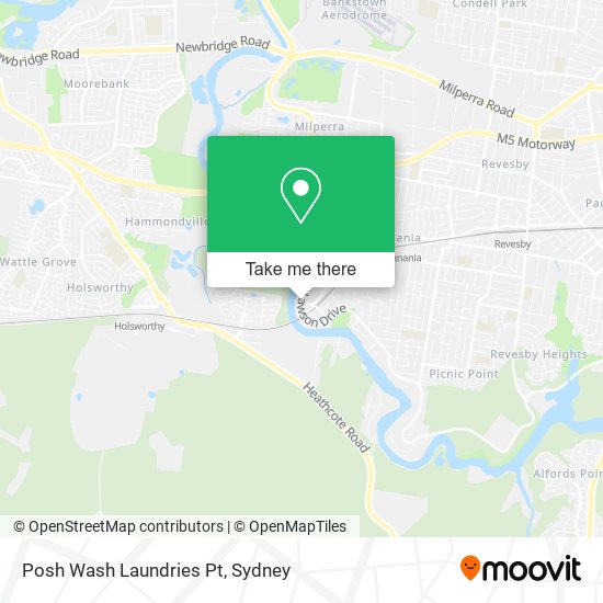 Mapa Posh Wash Laundries Pt