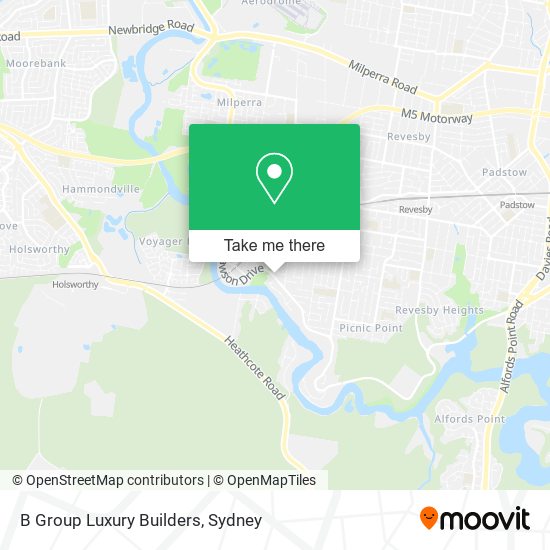 B Group Luxury Builders map