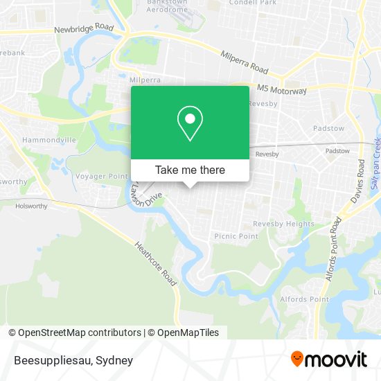 Beesuppliesau map