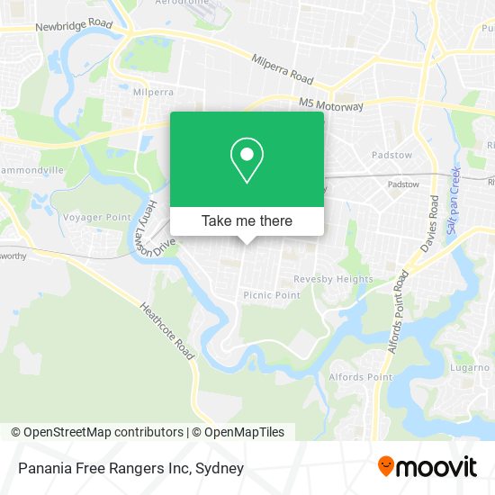 Panania Free Rangers Inc map