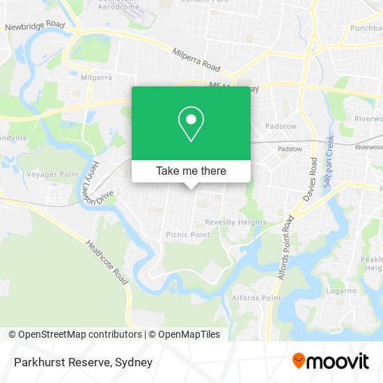 Mapa Parkhurst Reserve