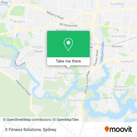 X Fitness Solutions map
