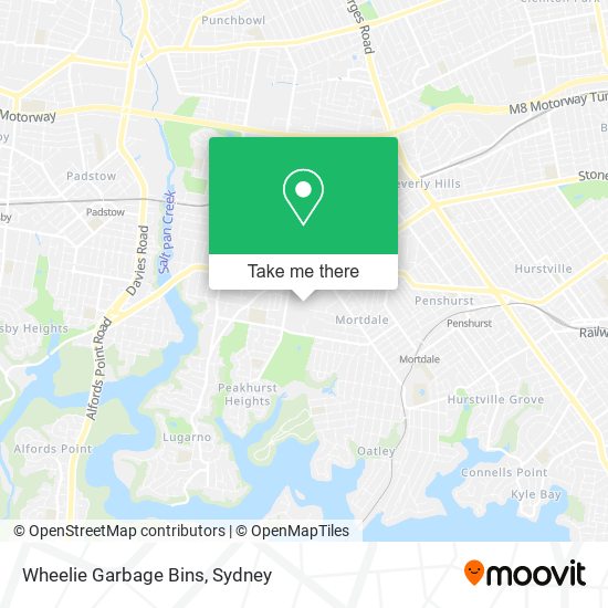 Wheelie Garbage Bins map