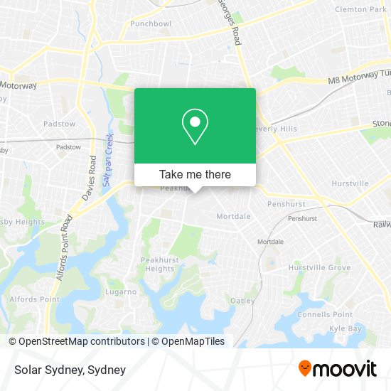 Mapa Solar Sydney