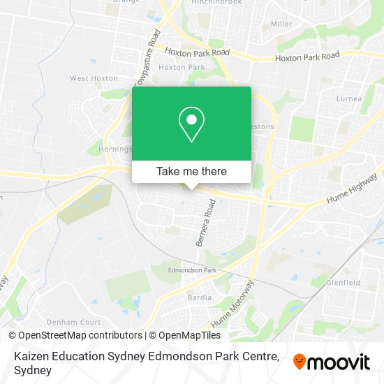 Kaizen Education Sydney Edmondson Park Centre map
