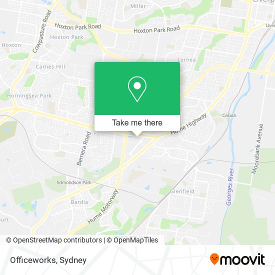 Officeworks map