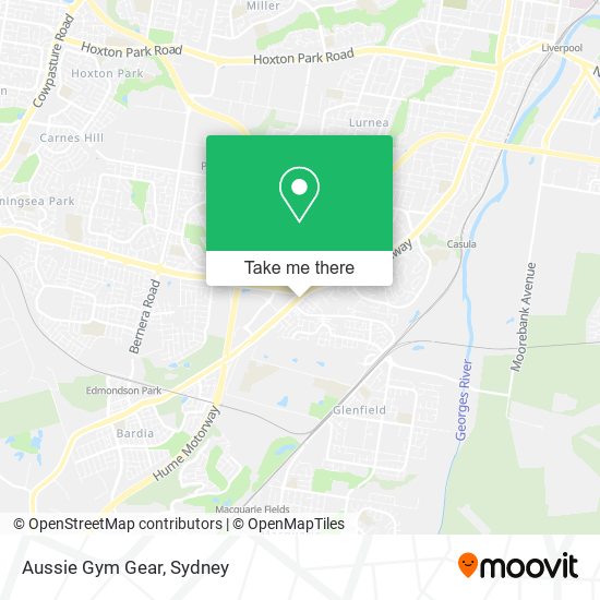 Aussie Gym Gear map