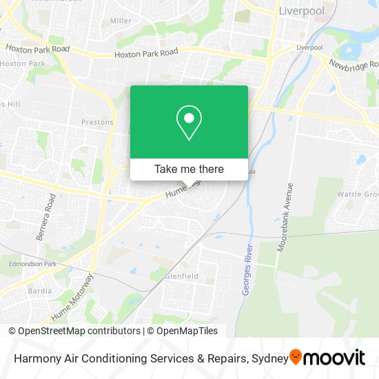 Harmony Air Conditioning Services & Repairs map