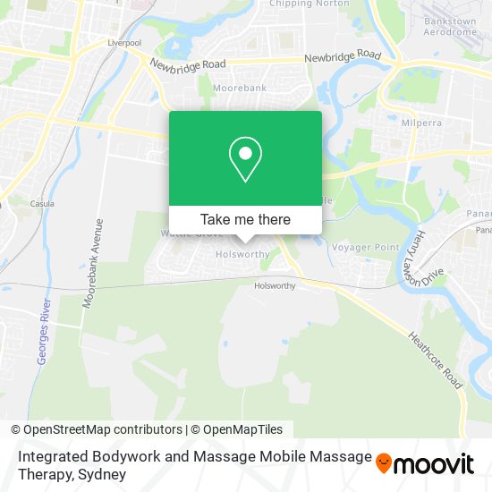 Integrated Bodywork and Massage Mobile Massage Therapy map