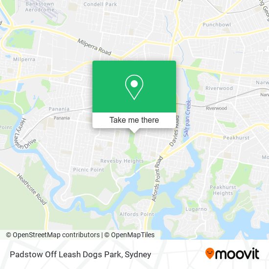 Padstow Off Leash Dogs Park map