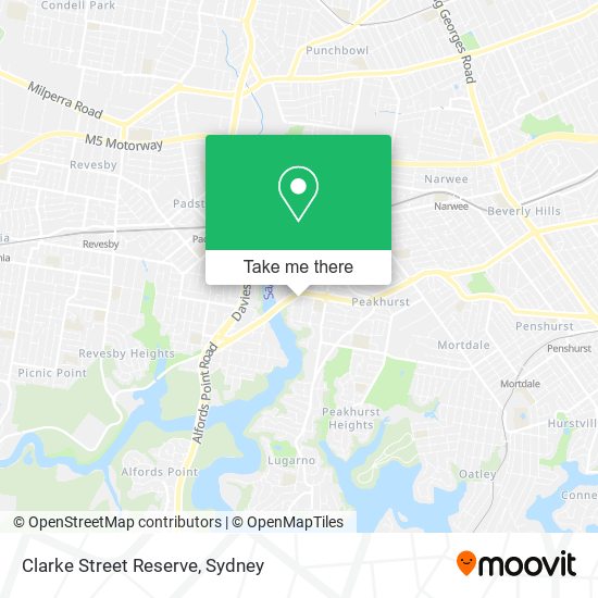 Clarke Street Reserve map