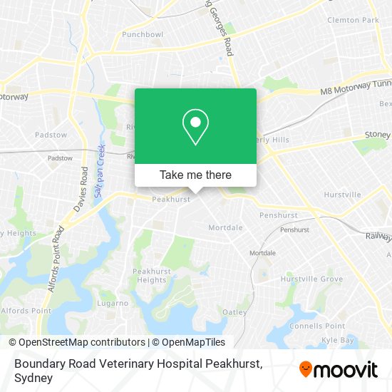 Mapa Boundary Road Veterinary Hospital Peakhurst