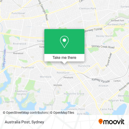 Mapa Australia Post