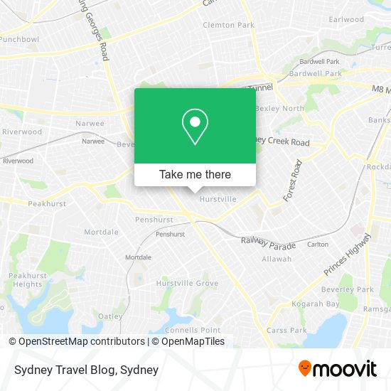 Sydney Travel Blog map