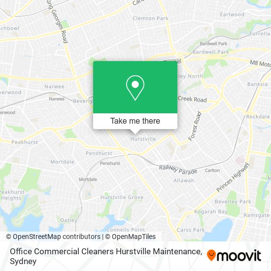Office Commercial Cleaners Hurstville Maintenance map