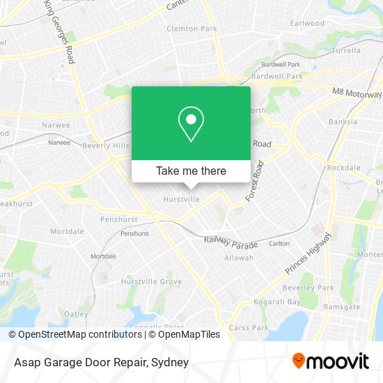 Asap Garage Door Repair map