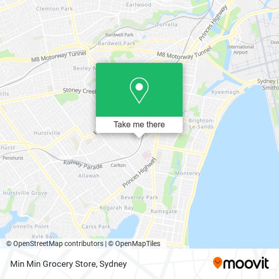 Min Min Grocery Store map