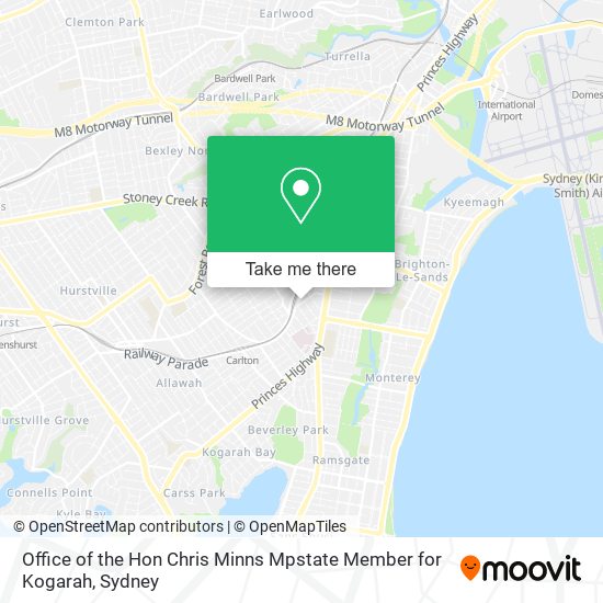 Office of the Hon Chris Minns Mpstate Member for Kogarah map