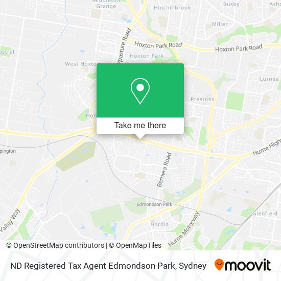 ND Registered Tax Agent Edmondson Park map