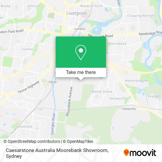 Caesarstone Australia Moorebank Showroom map