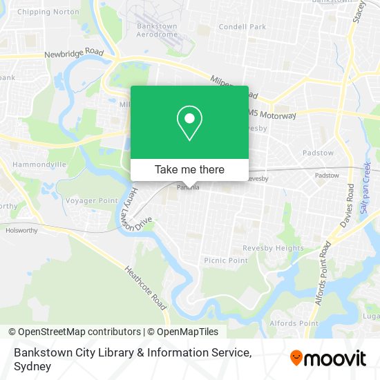 Mapa Bankstown City Library & Information Service