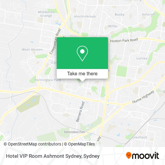 Hotel VIP Room Ashmont Sydney map