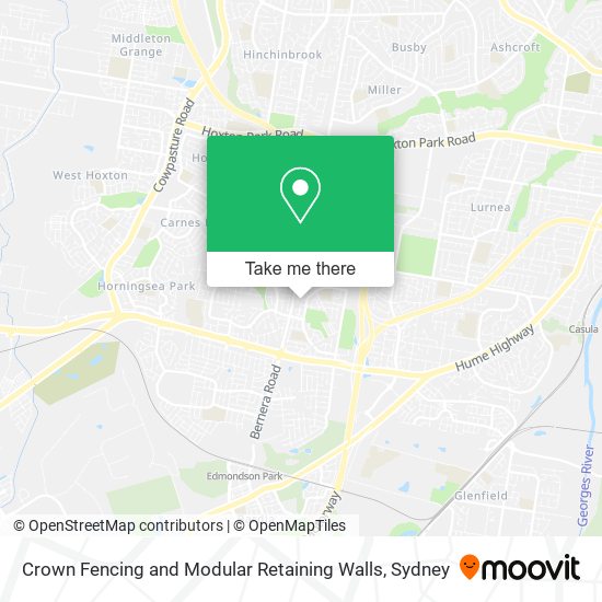 Crown Fencing and Modular Retaining Walls map