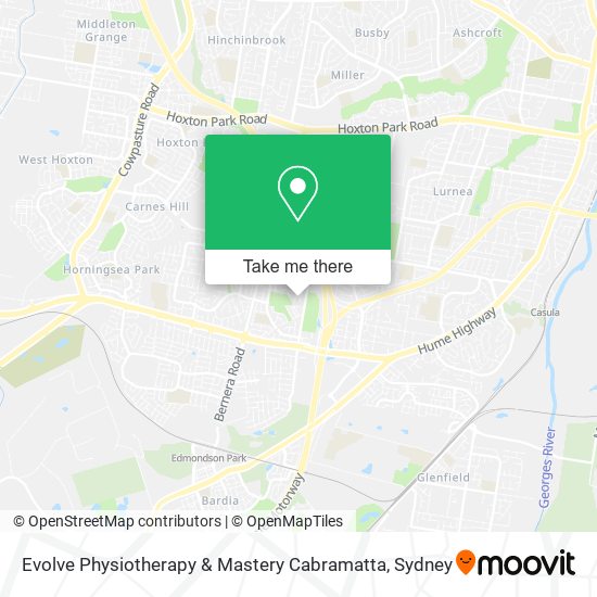 Evolve Physiotherapy & Mastery Cabramatta map