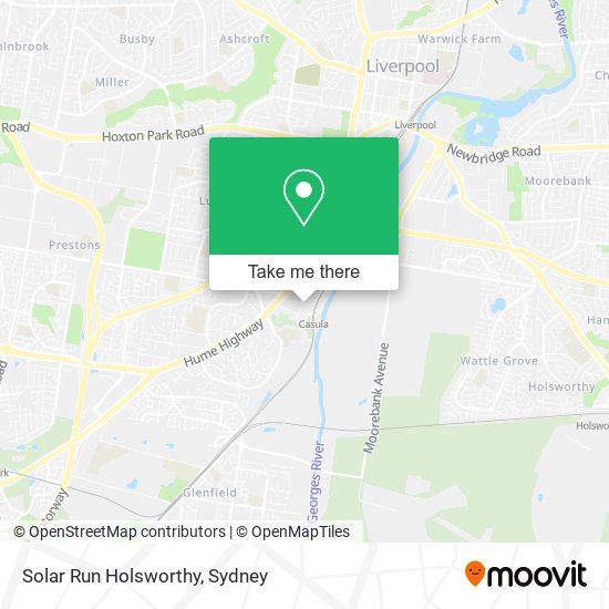 Mapa Solar Run Holsworthy