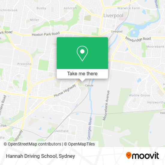 Hannah Driving School map