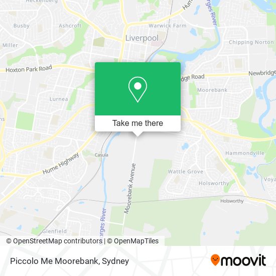 Piccolo Me Moorebank map