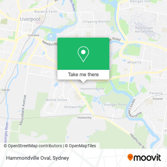 Mapa Hammondville Oval