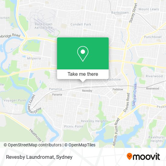 Revesby Laundromat map