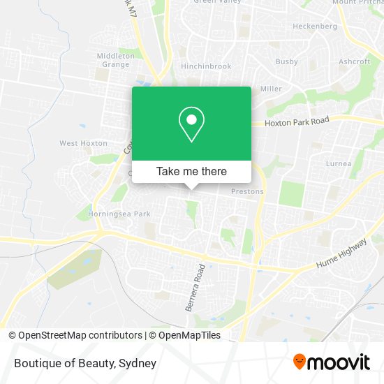 Boutique of Beauty map