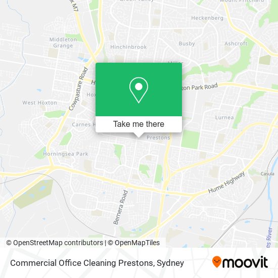 Commercial Office Cleaning Prestons map