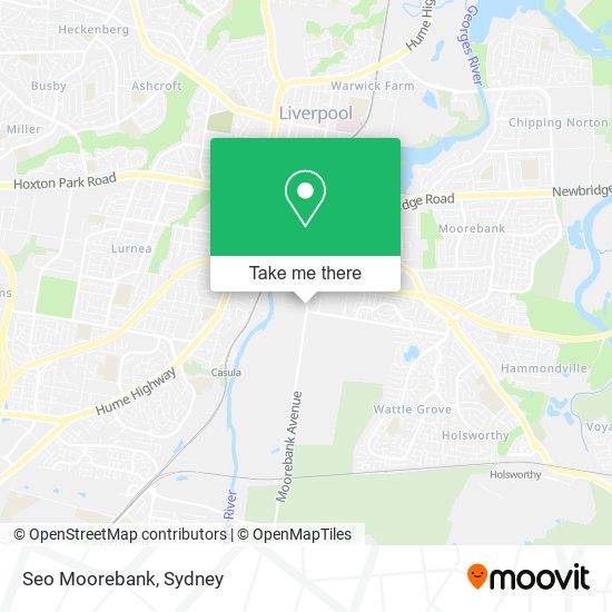 Mapa Seo Moorebank